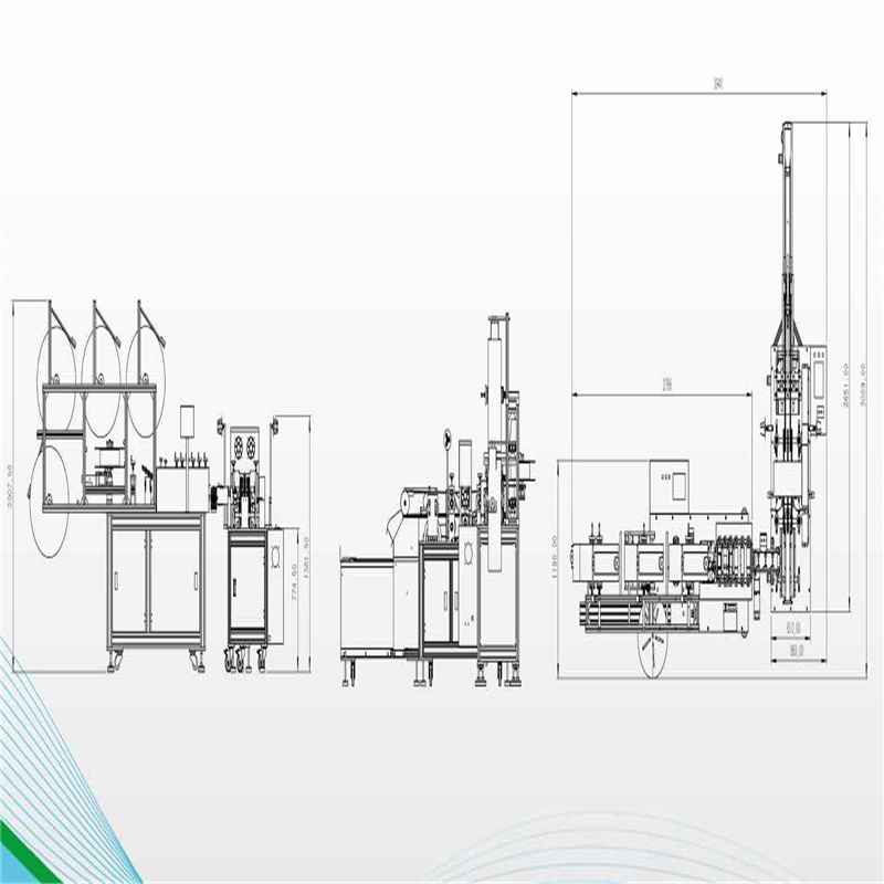 Automatic high speed tie on mask machine