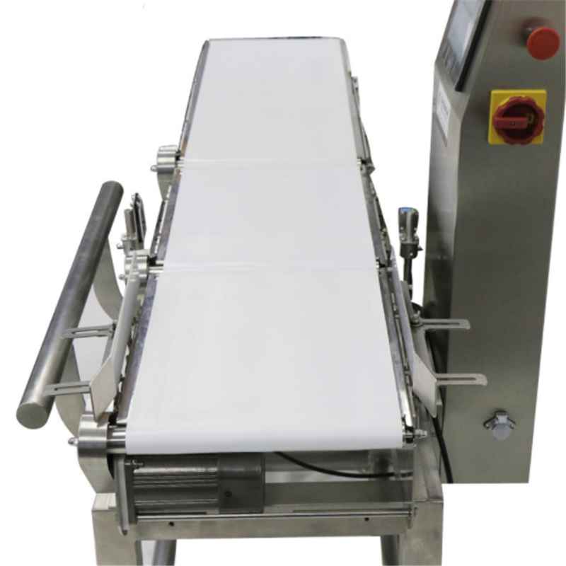 Inline check weighing machine with rejector