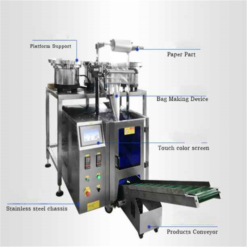 Automatic counting packaging machine for hardware