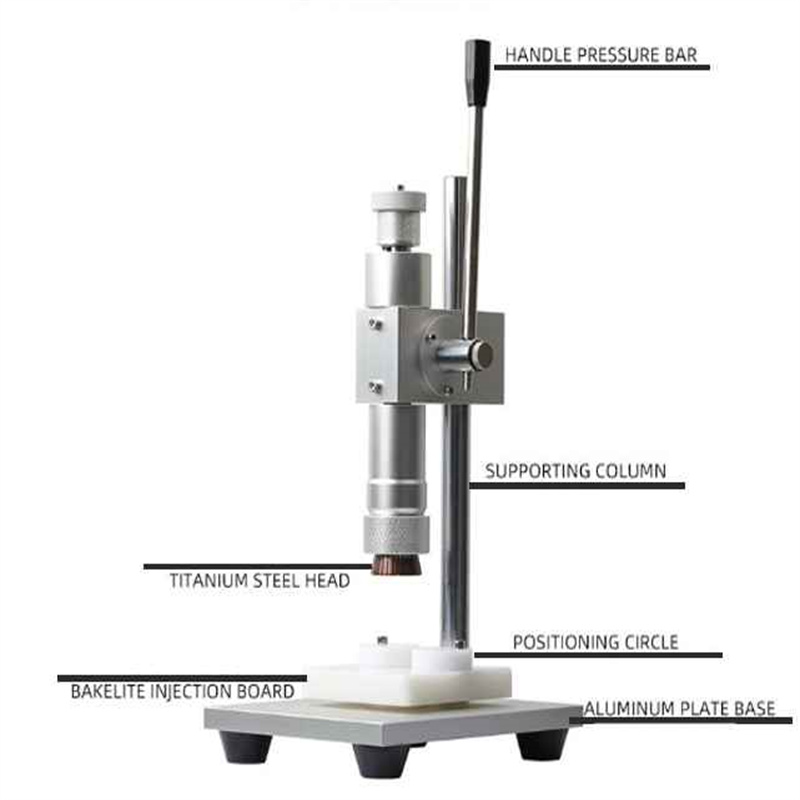 Manual aerosol can crimping machine