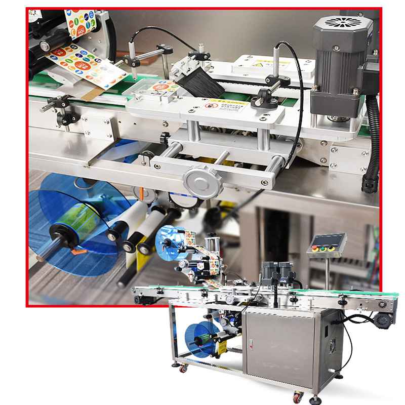 Automatic top bottom labeling machine