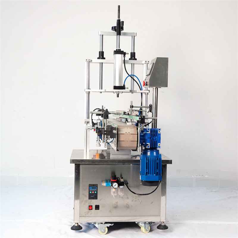 Automatic bottle cap pressing capping machine