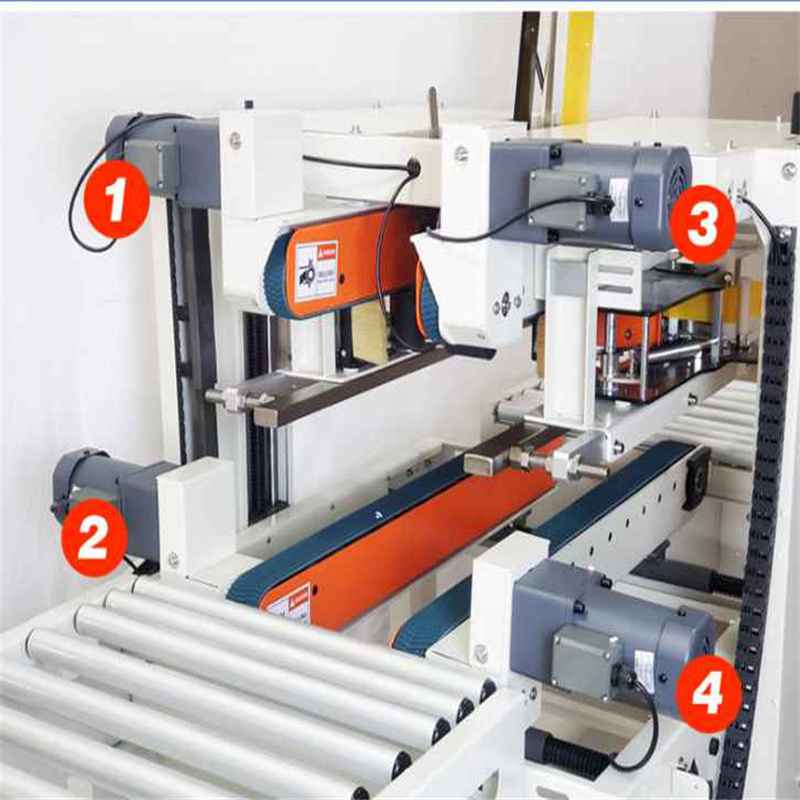 Automatic foam box top sides taping machine