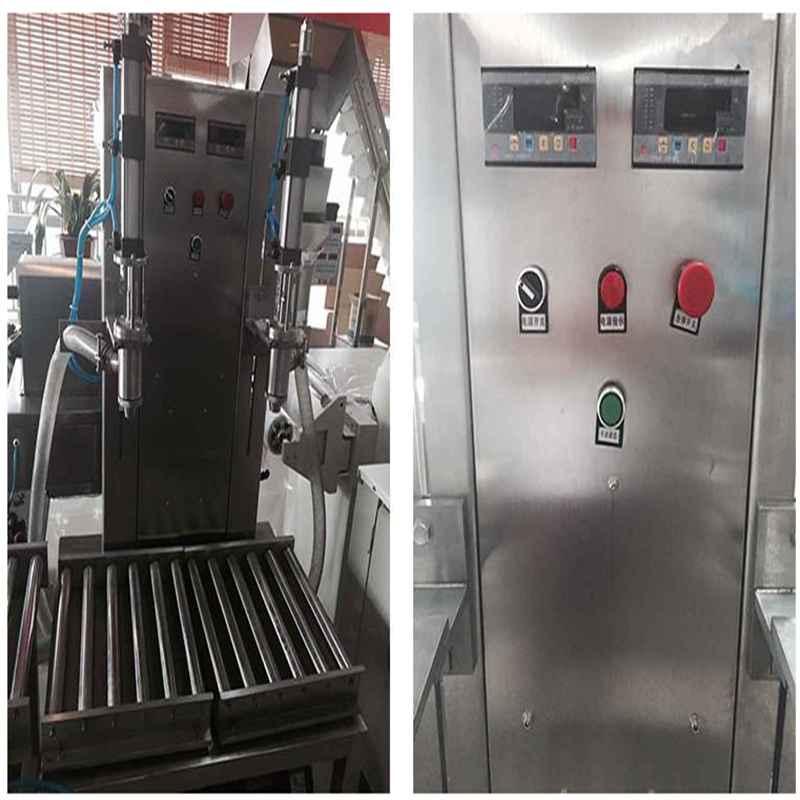 Automatic dual head 5-25L bucket pail filling capping machine