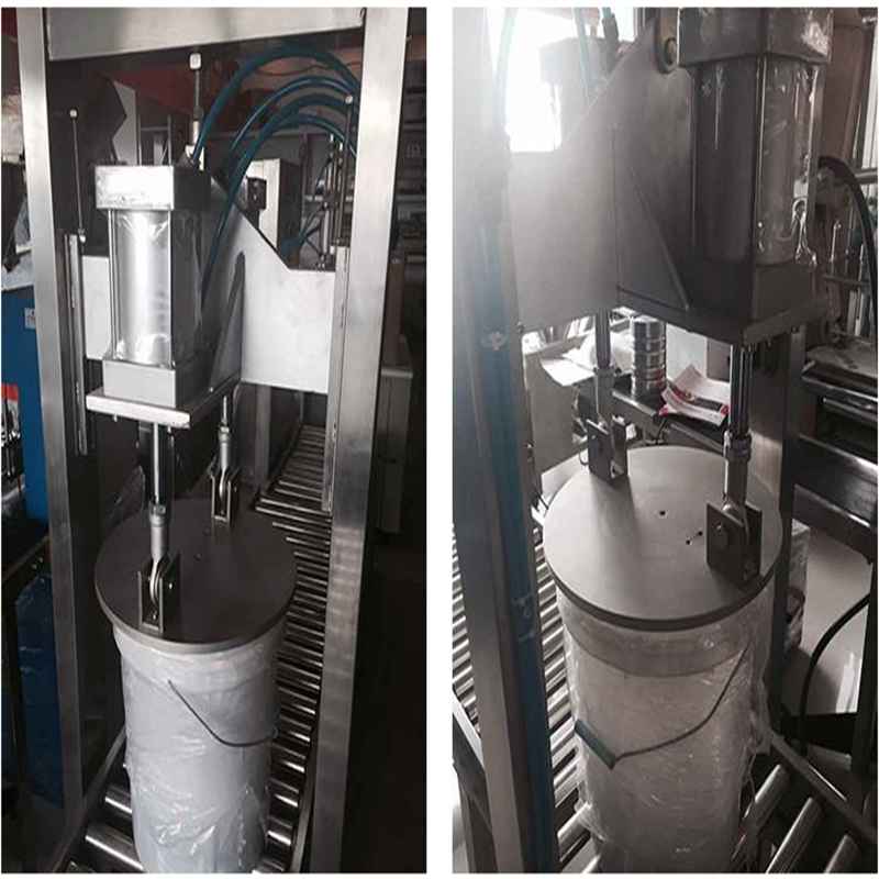 Automatic dual head 5-25L bucket pail filling capping machine