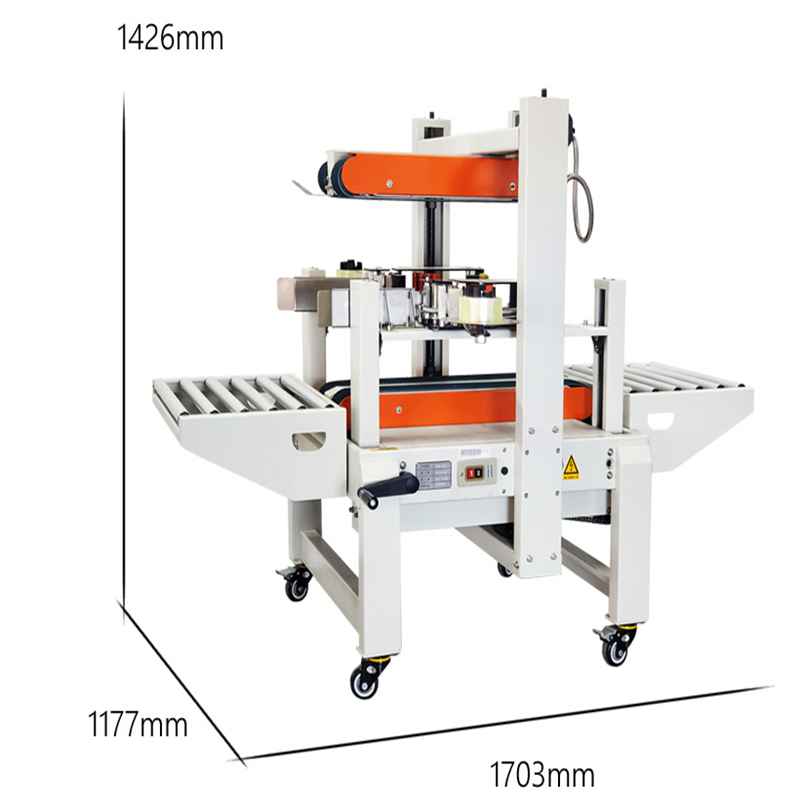 Automatic foam box lid sides taping machine