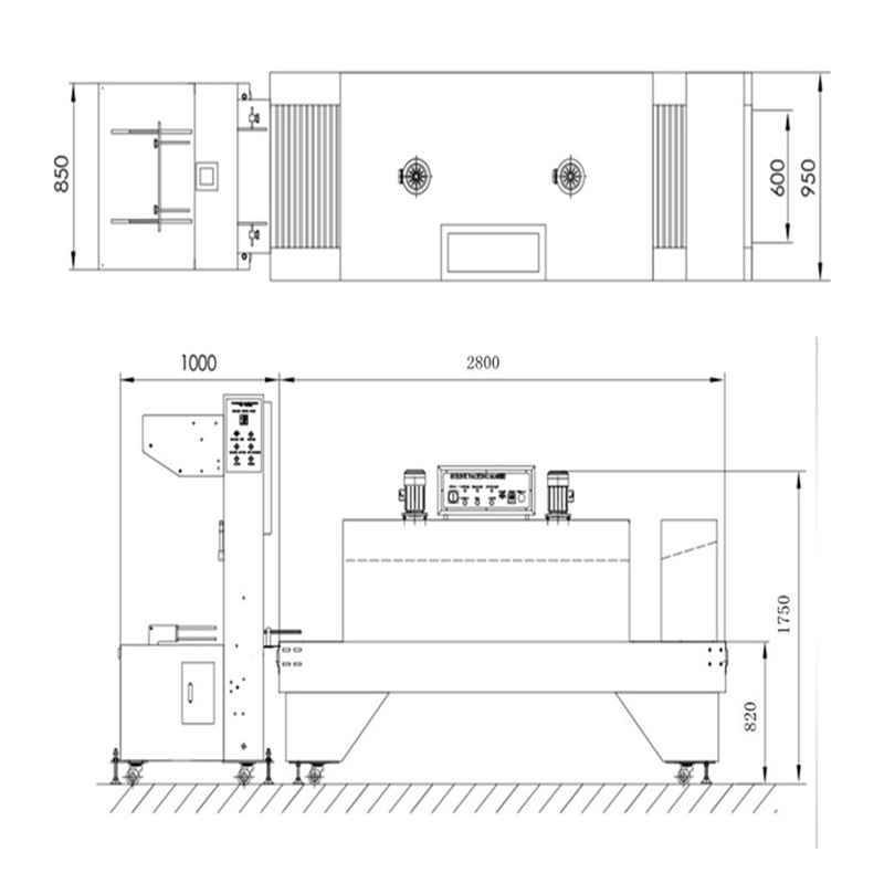 Semi automatic shrink sleeve wrapping machine