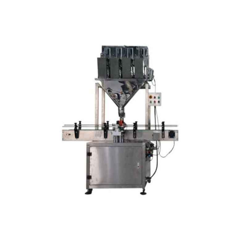 Automatic 4 head linear weighing filling machine