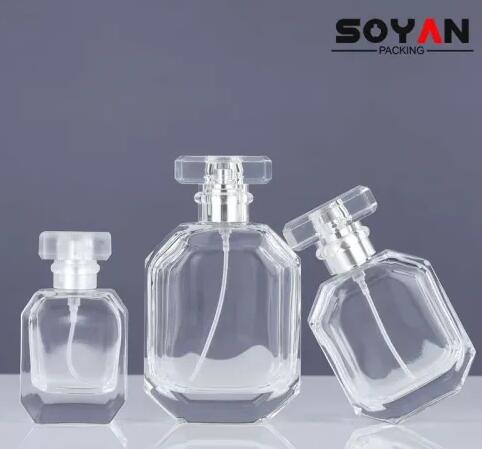 Octagonal Perfume Glass Spray Bottle