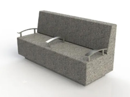 Cubist Granite Bench Seat