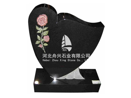 Customized Black Granite with Flower