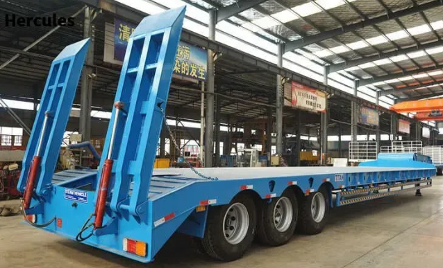 3 Axle Low Flat Semi Trailer