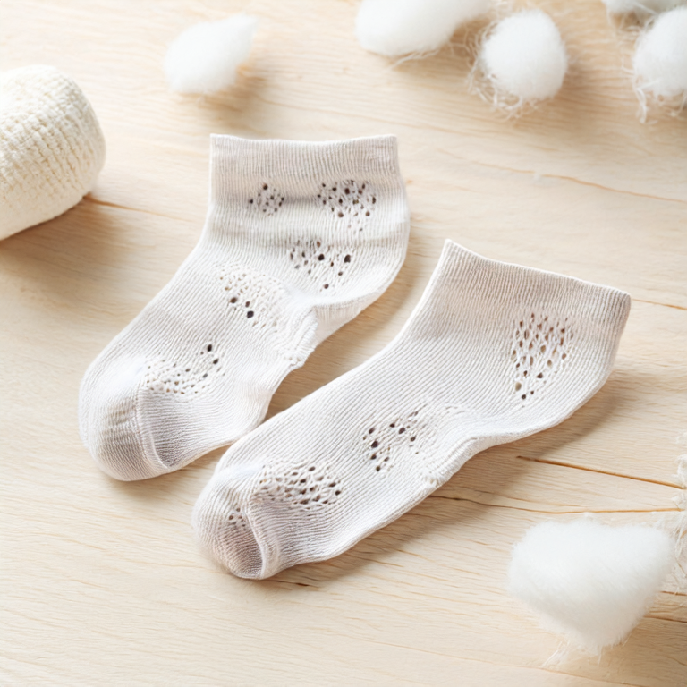 Ramie-Blend Infant Socks