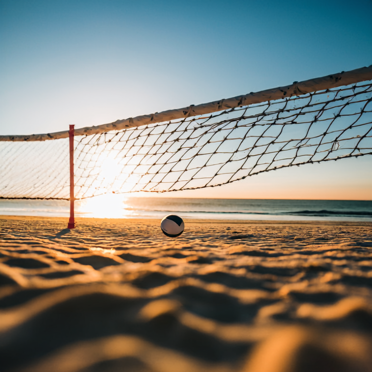 What is a standard volleyball net?