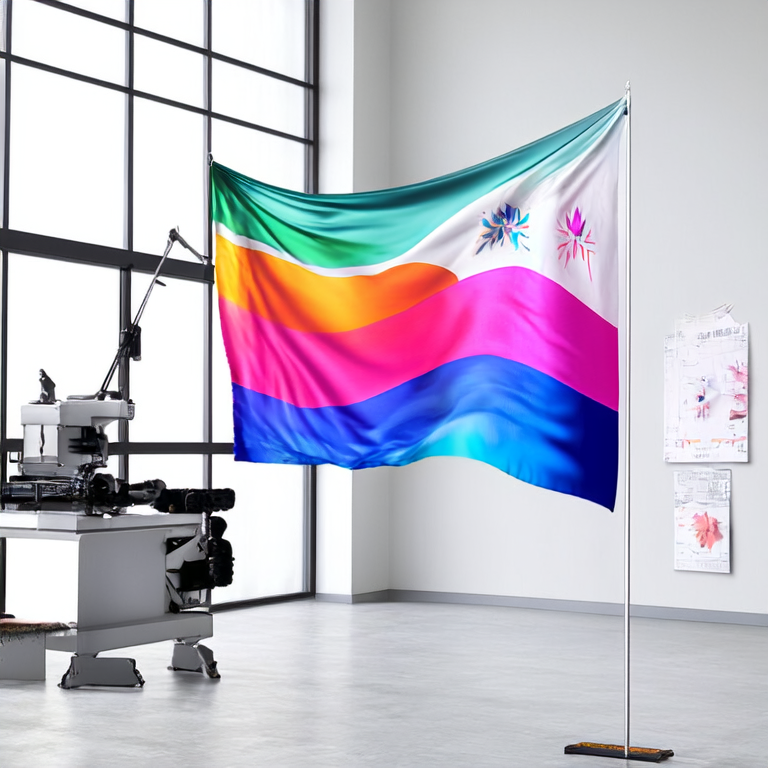 Custom flag printing process