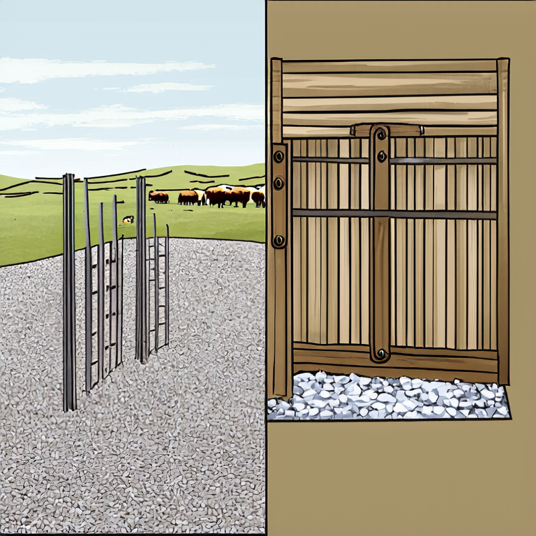 What is the difference between a cattle guard and a gate?