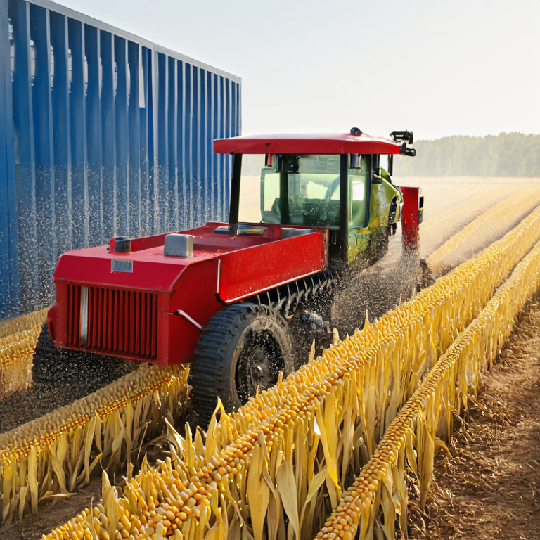 Corn Header in action
