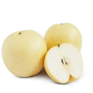 Asian pears differ from the traditional European ones in that these pears are usually round, firm to touch when ripe, and are ready to eat after harvest. Asian pears reach prime quality when they ripen on the tree, like an apple and peach. These pears will be crisp, juicy, and slightly sweet with some tartness, especially near the core.
