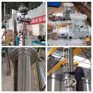 Wiped film molecular distillation equipment consists of a thin film evaporator and a downstream condenser that work together to achieve high separation efficiency.