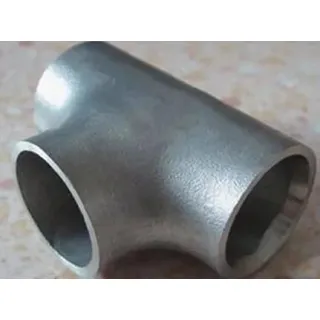 This is a standard Tee; the main run and the branch are the same size. This is 2 inch tee. You do the same thing, you connect the pipe like this and you weld it, and you make a Tee connection. The Tee is also available as a reducing T, and you can see that this is a 2 inch by about three-quarter inch. So, it’s a 2 inch run here, then it’s reducing to a three-quarter inch. If your piping installati