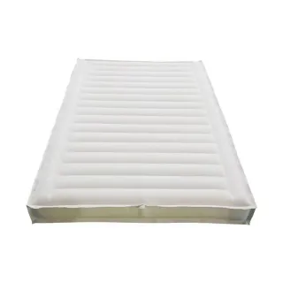 Rest easy on a high-quality rubber air mattress, designed to provide a cozy and supportive sleeping surface.