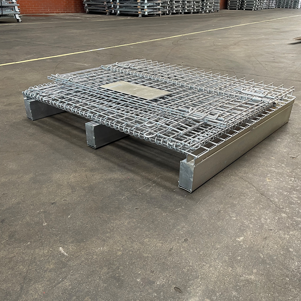 The Collapsible Wire Mesh Container collapses to save space when not in use.