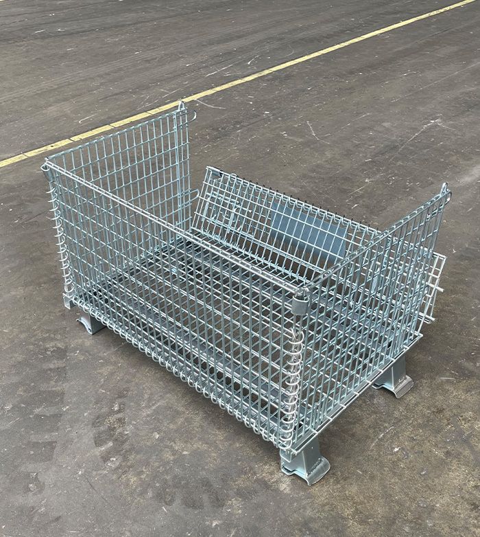 A Foldable Wire Mesh Container provides convenient storage and transportation options.