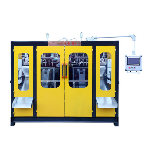The blow molding process offers advantages such as high production rates and design flexibility.