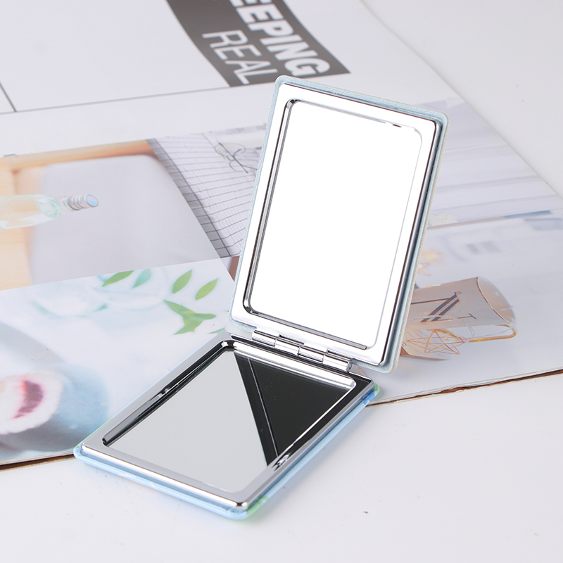 Diamond-shaped plaid pattern rectangular double sides mirror