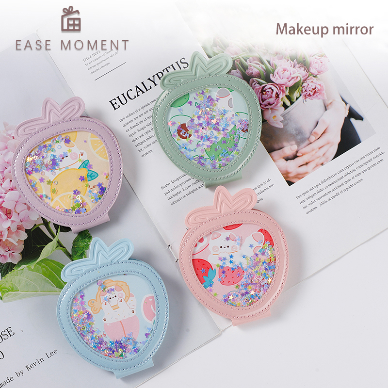 Sewing make-up quicksand  double-sided Portable Mirror