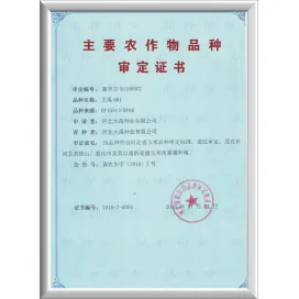 Product Registration certificate of major crop varieties 4