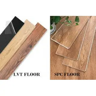 SPC flooring consists of several layers: UV coating, wear layer, SPC print layer, SPC core, and a balanced layer. The backing can vary thanks to a variety of options including EVA, corkwood, and IXPE foam.
