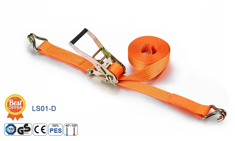 Big Orange Double J Wire Hook Ratchet Wheel Strap, HD Ratchet