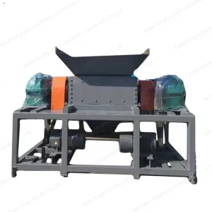  Máquina trituradora de eixo duplo de tambor de plástico reciclado/máquina trituradora de pneus