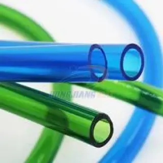 PVC transparent hose with smooth inner wall, suitable for food industry.