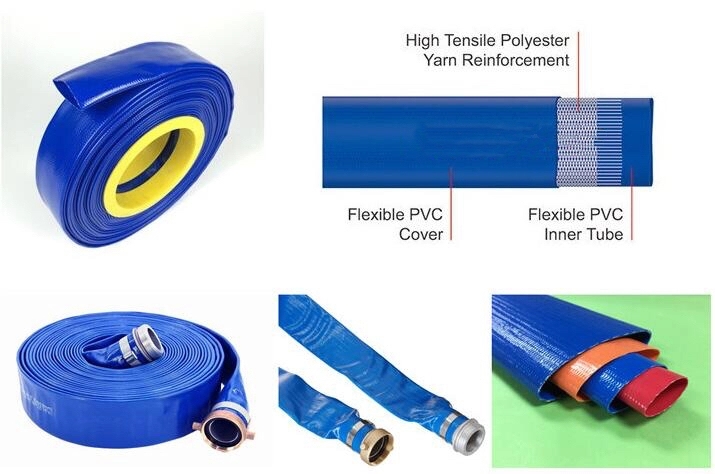 layflat hose with connector