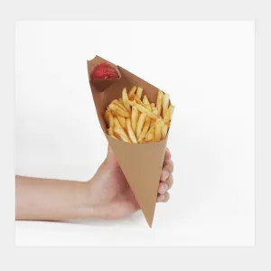 French Fries Box Cone Chips Oil Proof Triangle Chips Box
