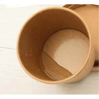 Custom disposable kraft paper soup bucket