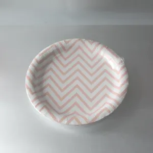 Eco Friendly Compostable Speckled Stripe Printing Party Paper Plate
