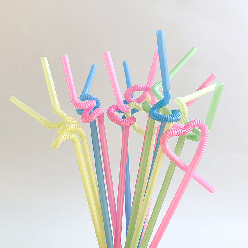 Flexible Biodegradable Eco Friendly Plastic Bar Party Drinking Straws