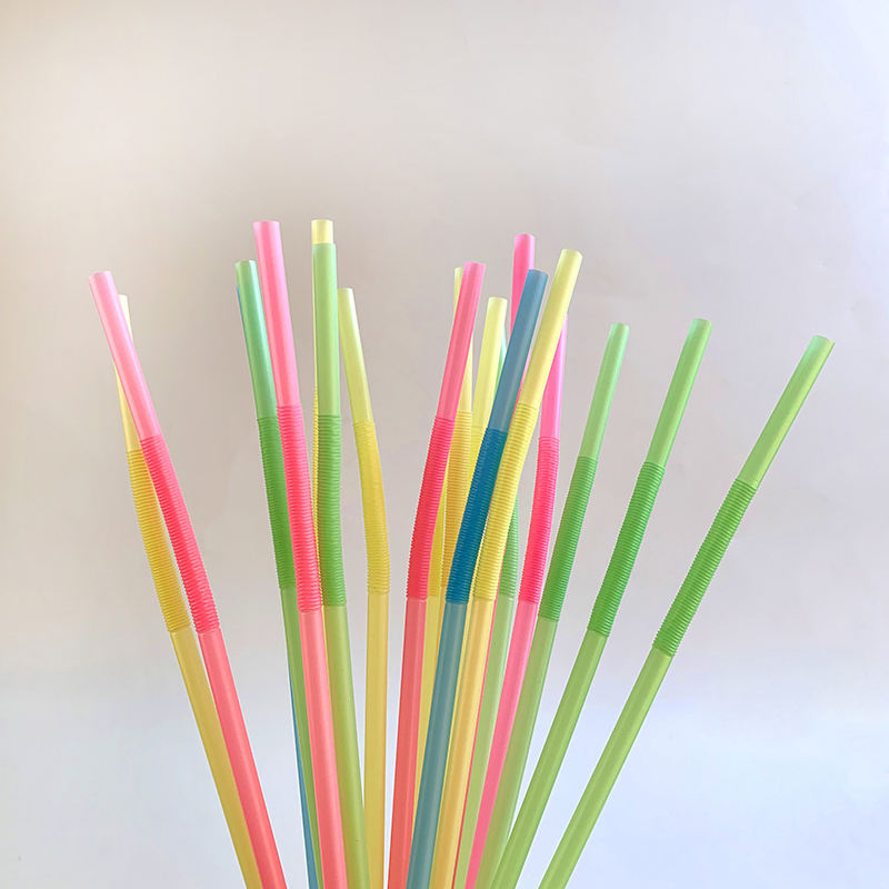 Flexible Biodegradable Eco Friendly Plastic Bar Party Drinking Straws