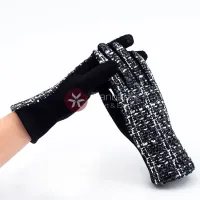 fashion women's gloves with tweed