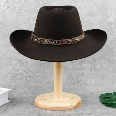 New Fashion High Quality 100% Australian Wool Felt Cowboy Hat
