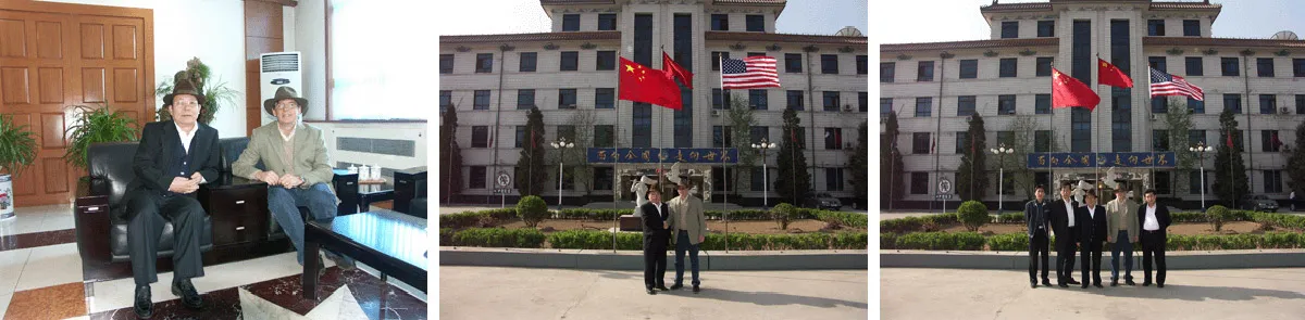中国のリーダーと中国のヘッドウェア委員会のアメリカ人によって開催された会議