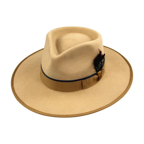 Flat Brim 100% Australian Wool Felt Hats Wide Brim