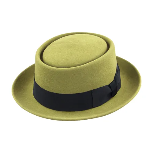 LiHua Ribbon Bow Accessory Wool Felt Hat Porkpie hats