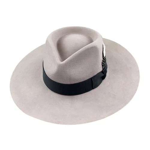 Flat Brim Fine 100% Wool Felt Hats Wide Brim Fedora Hats