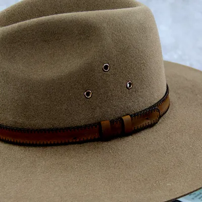 100% Australian Wool Fedora Hat Wide Flat Brim