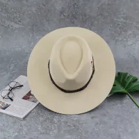 Hard Flat Wide Brimmed Fedora Hat Handmade