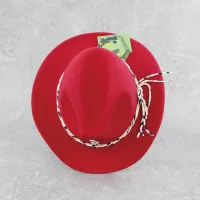 Red Wool Felt Hat Felt Cowboy Hat